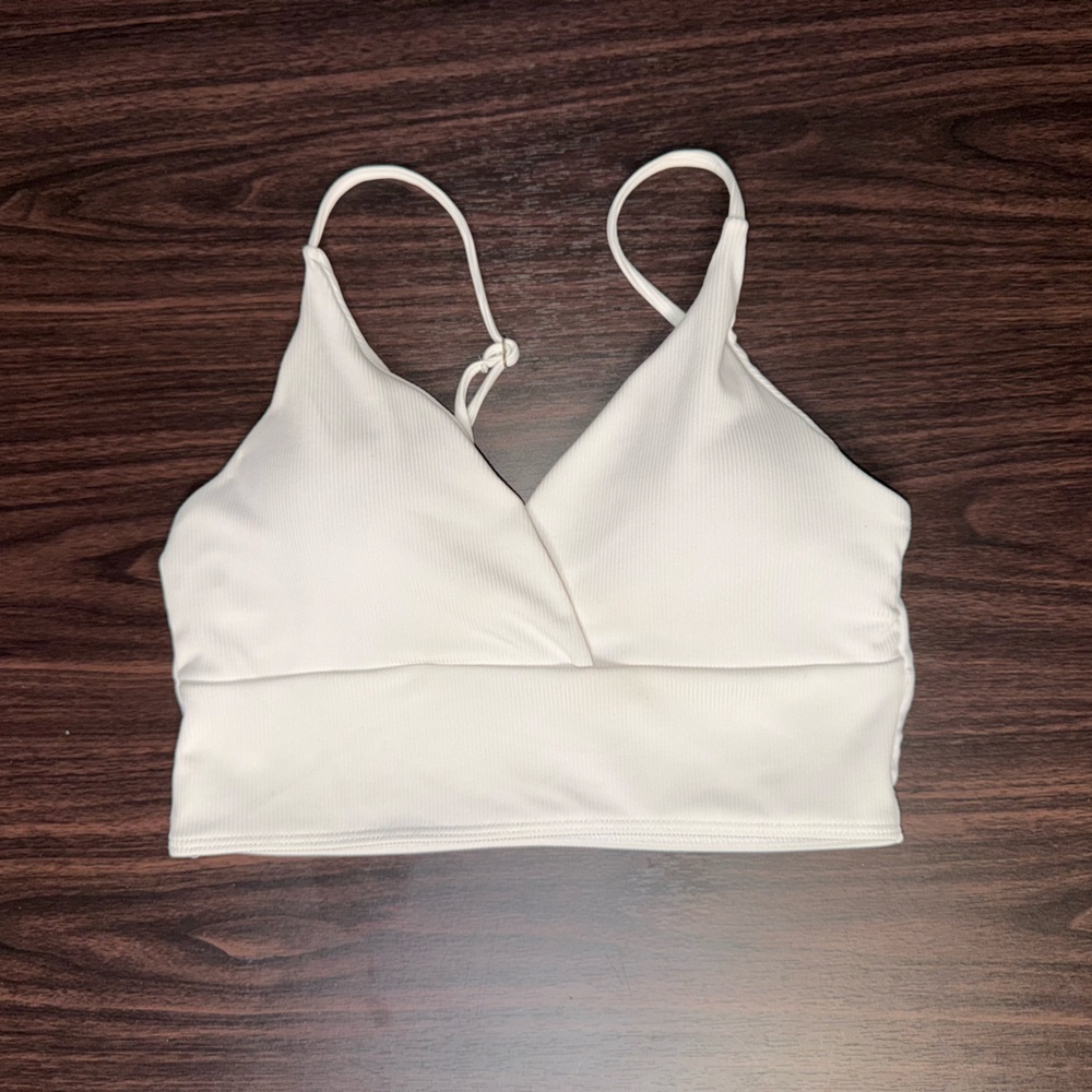 Zaful White Ribbed Bralette
